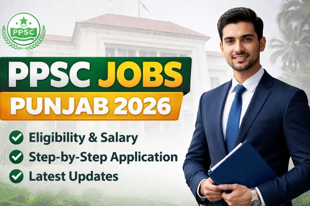 Verified PPSC jobs Punjab 2026 official recruitment guide showing eligibility, salary, and application process